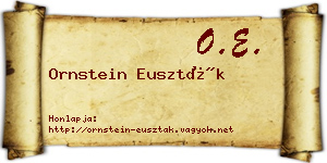 Ornstein Euszták névjegykártya